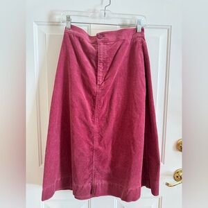 Uniqlo Corduroy A-Line Skirt - Deep Pink